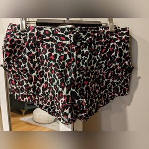 Cuffed Animal Print Shorts